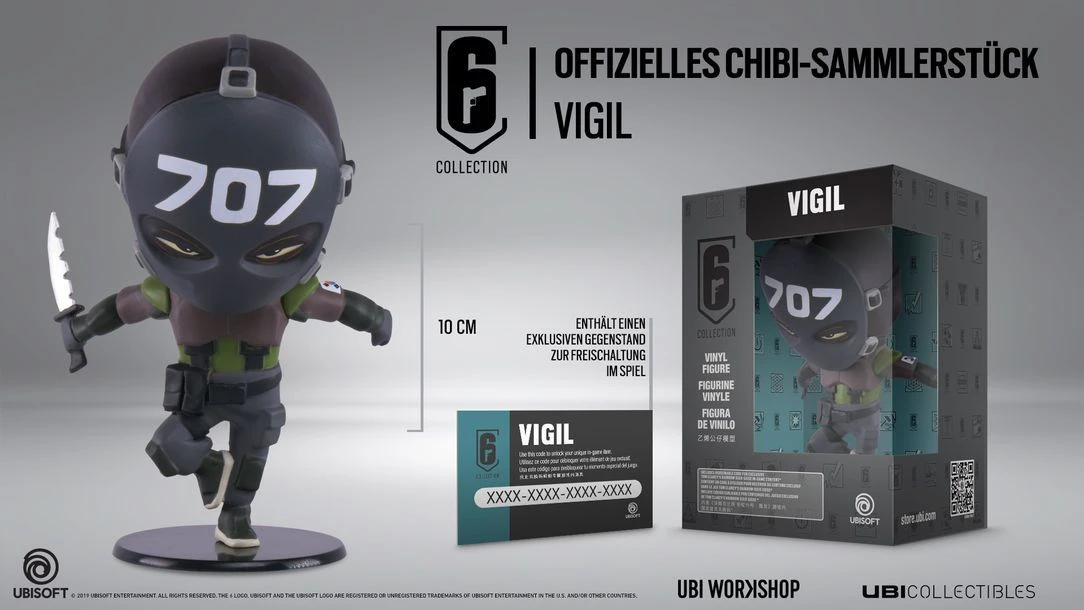 Ubisoft Six Collection 3 - Vigil 10cm Vinyl Figur