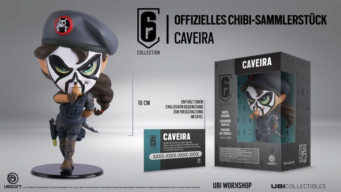 Ubisoft Six Collection 3 - Caveira 10cm Vinyl Figur